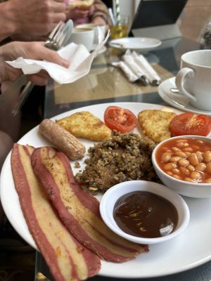 Cooked breakfast  at Mrs Green's in Dumfries