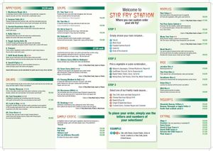 Menu at Vegan Wok in Norwich