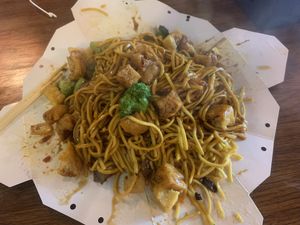 Regular noodles with extra veg and tofu, teriyaki and sweet chilli sauce  at Dr Noodles in Perth