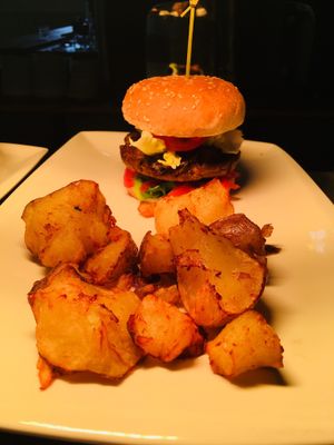 Vegan burger  at  De Oude Gasfabriek in Groningen