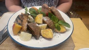 Sweet potato, fruit and almond butter  at Shake Cafe - Del Corso in Florence