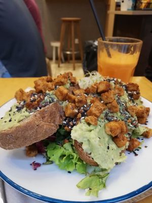 Avocado toast with tofu at Shake Cafe - Del Corso in Florence