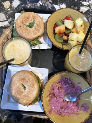 Vegan bagels  at Shake Cafe - Del Corso in Florence