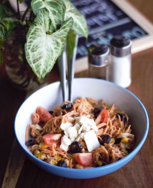 Creamy Carrot Carbonara at Eat With Fingers Restaurant Mauritius in Grand Baie
