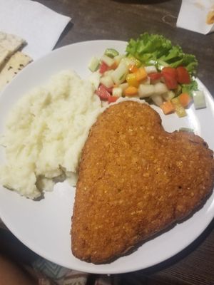 Tofu schnitzel at SpaceOut in Dharamkot