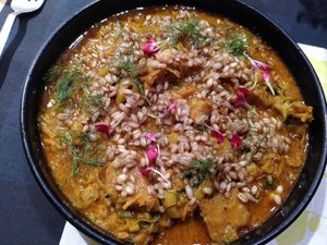 Oriental seitan dish at Olivia Natural Bistrot in Siracusa