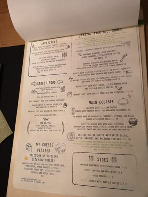 Food Menu 1 at Olivia Natural Bistrot in Siracusa