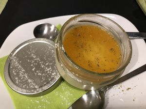 Panna cotta. Excellent. Cardamom dusted on top at Olivia Natural Bistrot in Siracusa