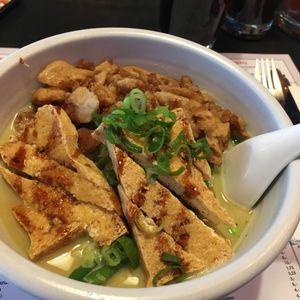 Green curry with super protein and extra tofu.... yum! at MoschMosch in Mannheim