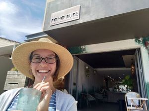 Sipping that macha mint shake at Roho Bure in South Fremantle