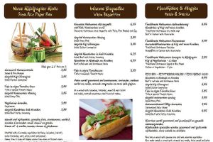 Menu at Kimmade in Utrecht