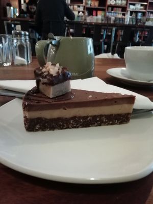 snickers cake at Grassroots Cafe in Glasgow