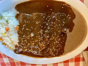 Mole enchiladas  at Kahlo's Restaurant  in Denver