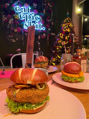 Vegan burgers at Botanique in Hasselt