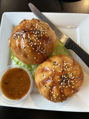 Sexy honey baked baos…AUH-MAZ-ZING!!!  🤤  at Pho Fresh in Rancho Cordova