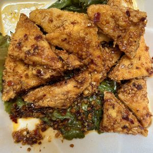 Sweet and Spicy tofu appetizer    at Pho Fresh in Rancho Cordova