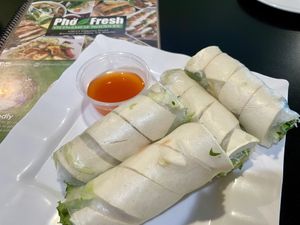 Tofu spring rolls. Steamed tofu, not fried)    at Pho Fresh in Rancho Cordova
