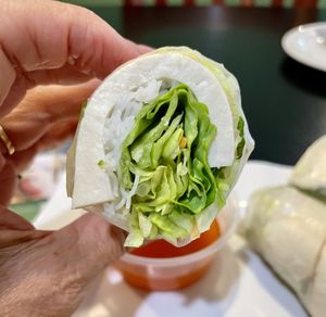 Closeup of spring roll   at Pho Fresh in Rancho Cordova