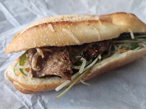 Sacramento Vegan Chef Challenge 2024: Carpaccio Banh Mi with Cheesy Mock Beef at Pho Fresh in Rancho Cordova