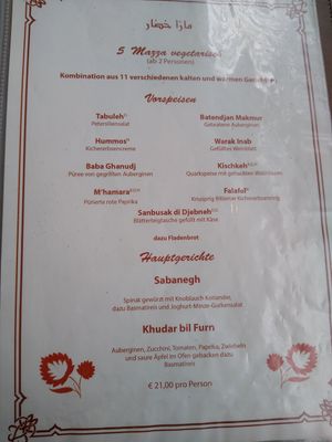 Mezze for 2, which includes 9 mezze dishes and 2 mains at Damas in Mainz