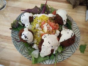 Falafel at Fusiona Gastrobar in Merida