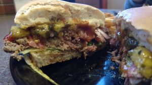 The Never Mooed Burger - Impossible Burger at Pub 500 in Mankato