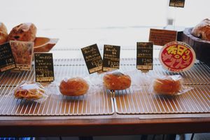 Vegan and gluten free baked goods at Boulangerie L'Oiseau Bleu in Kyoto