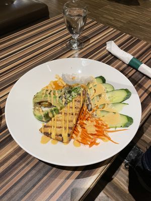 Grilled tofu bowl - heck yeah!  at The Maclab Bistro in Banff