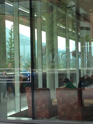 outside  at The Maclab Bistro in Banff