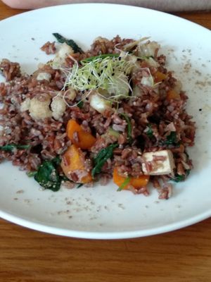 Wok de verduras at Garraxi Restaurante Vegetariano in San Sebastian