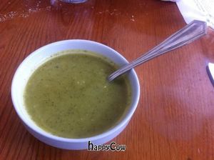 Zucchini cream at Garraxi Restaurante Vegetariano in San Sebastian