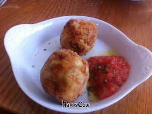 Potato and cheese fritter at Garraxi Restaurante Vegetariano in San Sebastian