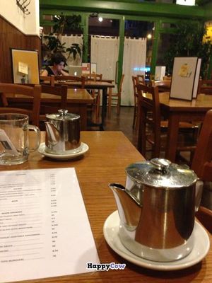 Aromatic and warming herbal tea- freshly brewed with real herbs and fruits. at Garraxi Restaurante Vegetariano in San Sebastian