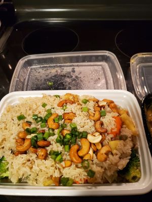 Pineapple fried rice from the vegan menu- tasty but could use some more spices or sauce. Huge portion! at My Thai OC in Ocean City