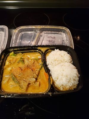 Yellow curry from the vegan menu- super spicy and delicious!  at My Thai OC in Ocean City