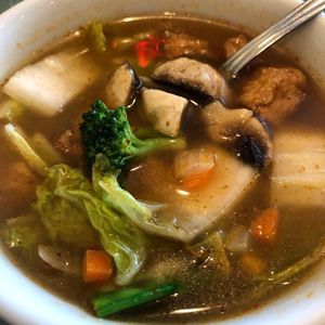 Vegan Tom Yum Soup at My Thai OC in Ocean City