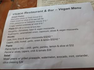So many options at Vivace in Auckland