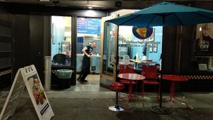 Outside of Flying Falafel at The Flying Falafel in Berkeley