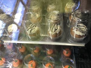 Almond joy and pumpkin spice cupcakes   at Green Vegetarian Cuisine - Quarry Market in San Antonio