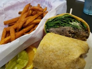 quinoa burrito at Green Vegetarian Cuisine - Quarry Market in San Antonio