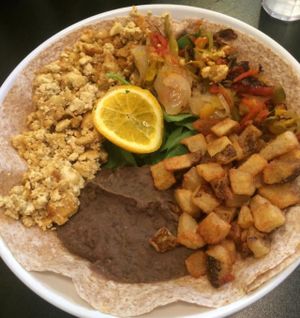 Vegan breakfast bowl at Green Vegetarian Cuisine - Quarry Market in San Antonio