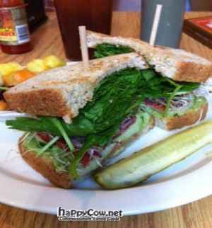 Mike's Sandwich. The addition of habanero jelly set it off. Absolutely delicious! at Green Vegetarian Cuisine - Quarry Market in San Antonio
