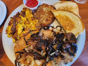 Chicken fried steak plate at Green Vegetarian Cuisine - Quarry Market in San Antonio