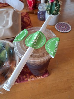 sweet tea at Green Vegetarian Cuisine - Quarry Market in San Antonio