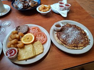 breakfast plate at Green Vegetarian Cuisine - Quarry Market in San Antonio