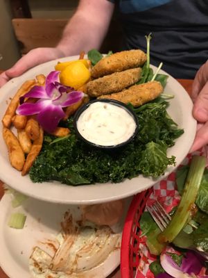 Fish and chips  at Green Vegetarian Cuisine - Quarry Market in San Antonio