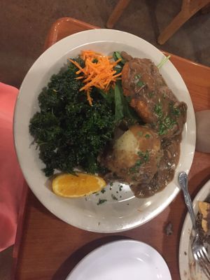 Chicken with mashed potatoes and gravy  at Green Vegetarian Cuisine - Quarry Market in San Antonio