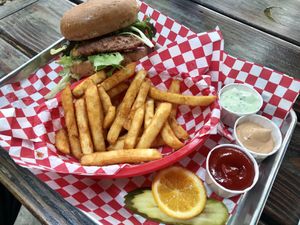 Impossible burger  at Green Vegetarian Cuisine - Quarry Market in San Antonio