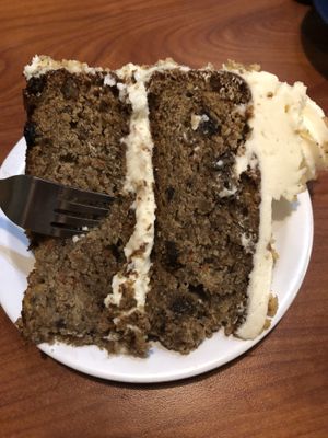 Carrot cake. So good! at Green Vegetarian Cuisine - Quarry Market in San Antonio