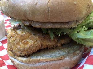 Spicy Chik-n Sandwich at Green Vegetarian Cuisine - Quarry Market in San Antonio